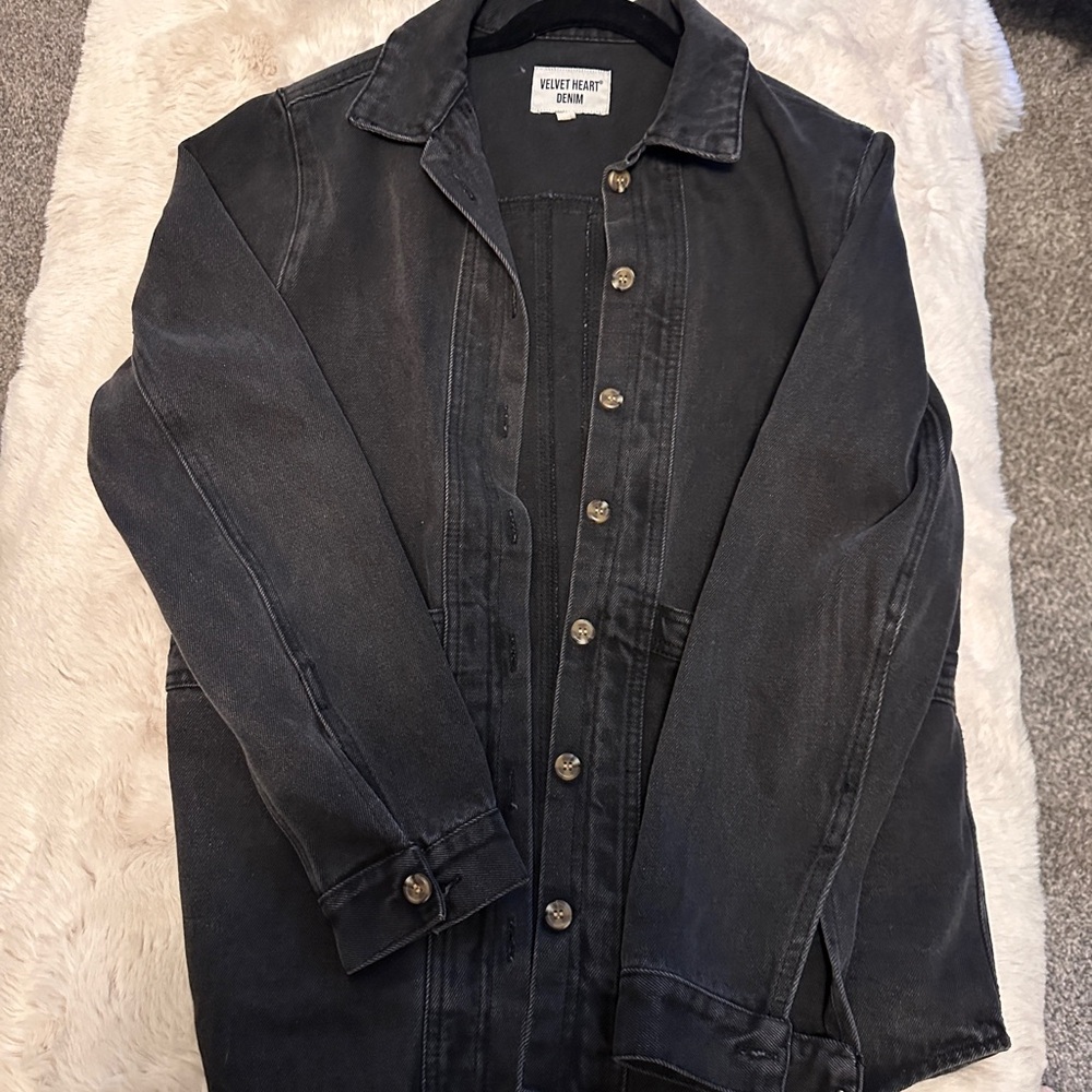 Velvet Heart Black Denim Jacket